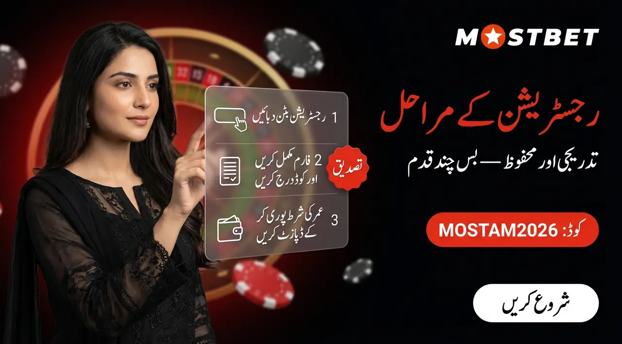 Mostbet پر اکاؤنٹ بنانے کے مراحل